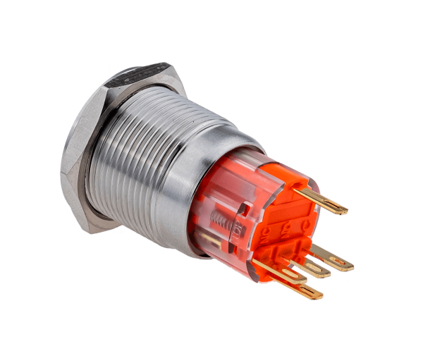 Кнопка с подсветкой белая, с возвратом, 24В AC/DC, IP67 MT67-R24W11